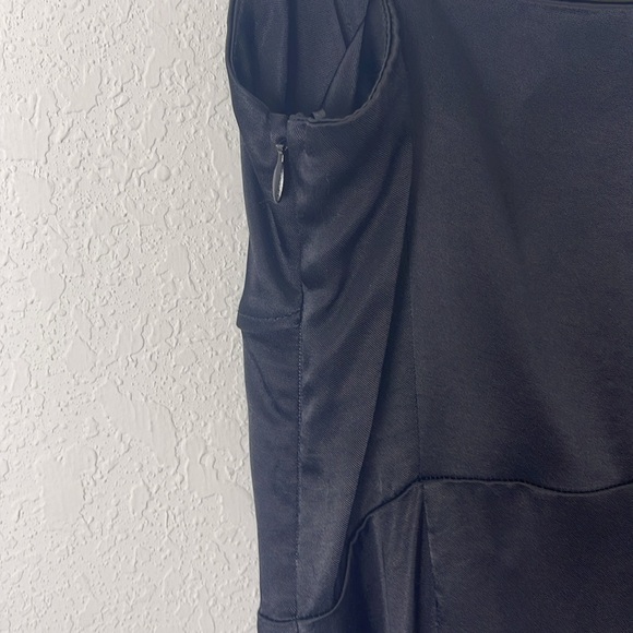 Zara satin midi dress with faux pearl straps - Picture 9 of 9